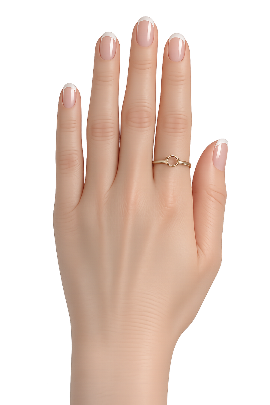 Hand wearing ring band