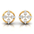 Daily Spark Clover Orbit Diamond Stud Earrings