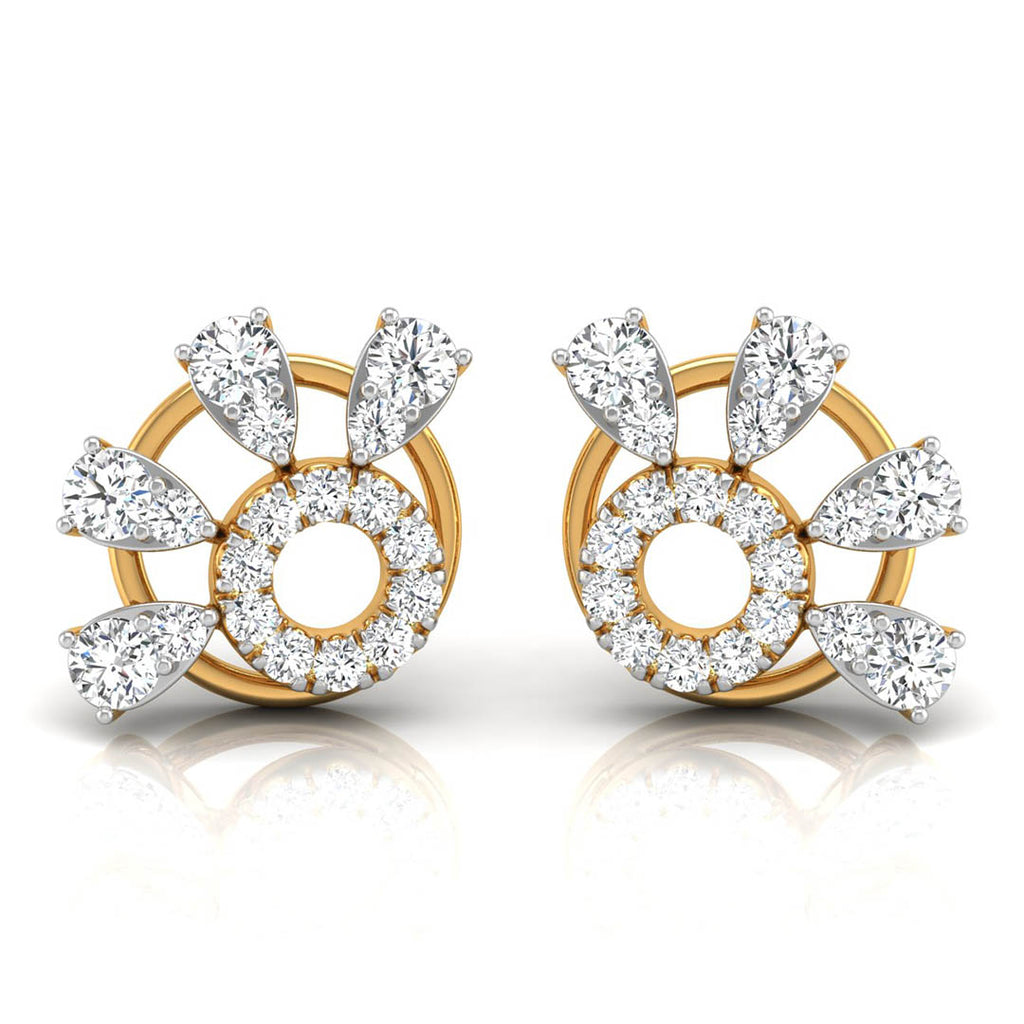 Daily Spark Ring Halo Diamond Stud Earrings