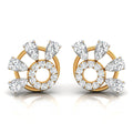 Daily Spark Ring Halo Diamond Stud Earrings