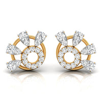 Daily Spark Ring Halo Diamond Stud Earrings