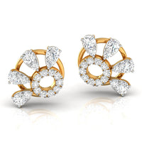 Daily Spark Ring Halo Diamond Stud Earrings