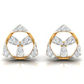 Daily Spark Trinity Shield Diamond Stud Earrings
