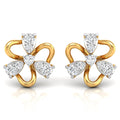 Daily Spark Petal Pinwheel Diamond Stud Earrings
