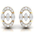 Daily Spark Oval Halo Diamond Stud Earrings