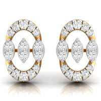 Daily Spark Oval Halo Diamond Stud Earrings
