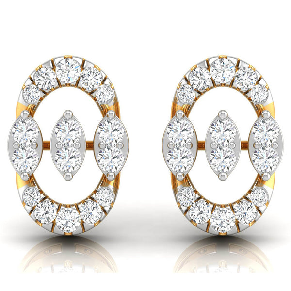 Daily Spark Oval Halo Diamond Stud Earrings