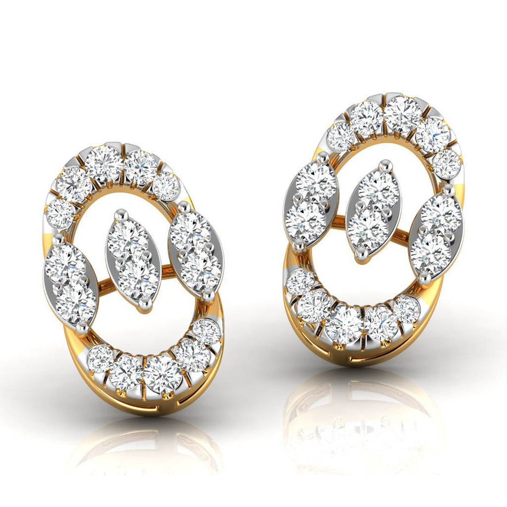 Daily Spark Oval Halo Diamond Stud Earrings