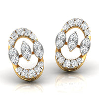 Daily Spark Oval Halo Diamond Stud Earrings