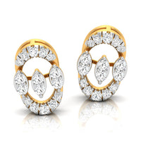 Daily Spark Oval Halo Diamond Stud Earrings