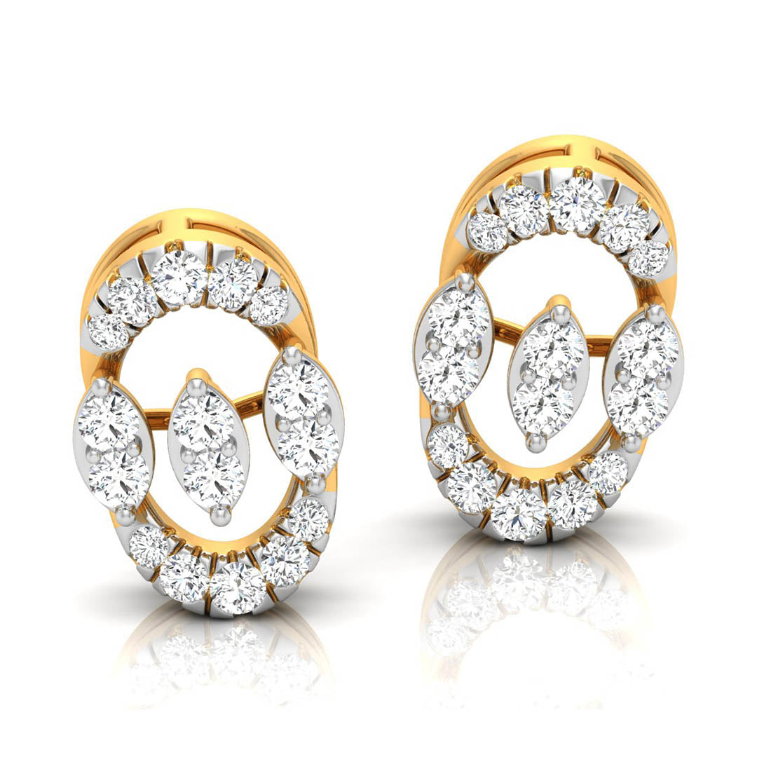 Daily Spark Oval Halo Diamond Stud Earrings