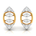 Daily Spark Navette Frame Diamond Stud Earrings