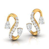 Daily Spark Ribbon Swirl Diamond Stud Earrings