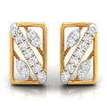 Daily Spark Deco Stripe Diamond Stud Earrings