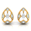 Daily Spark Teardrop Lattice Diamond Stud Earrings