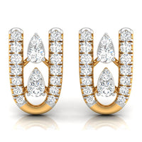Daily Spark Twin Arc Diamond Stud Earrings