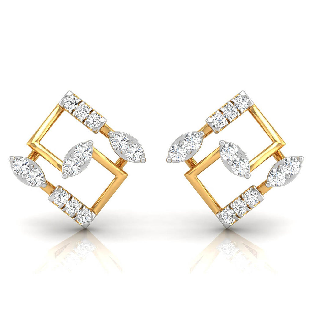 Daily Spark Kite Frame Diamond Stud Earrings