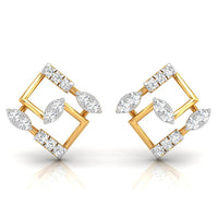 Daily Spark Kite Frame Diamond Stud Earrings