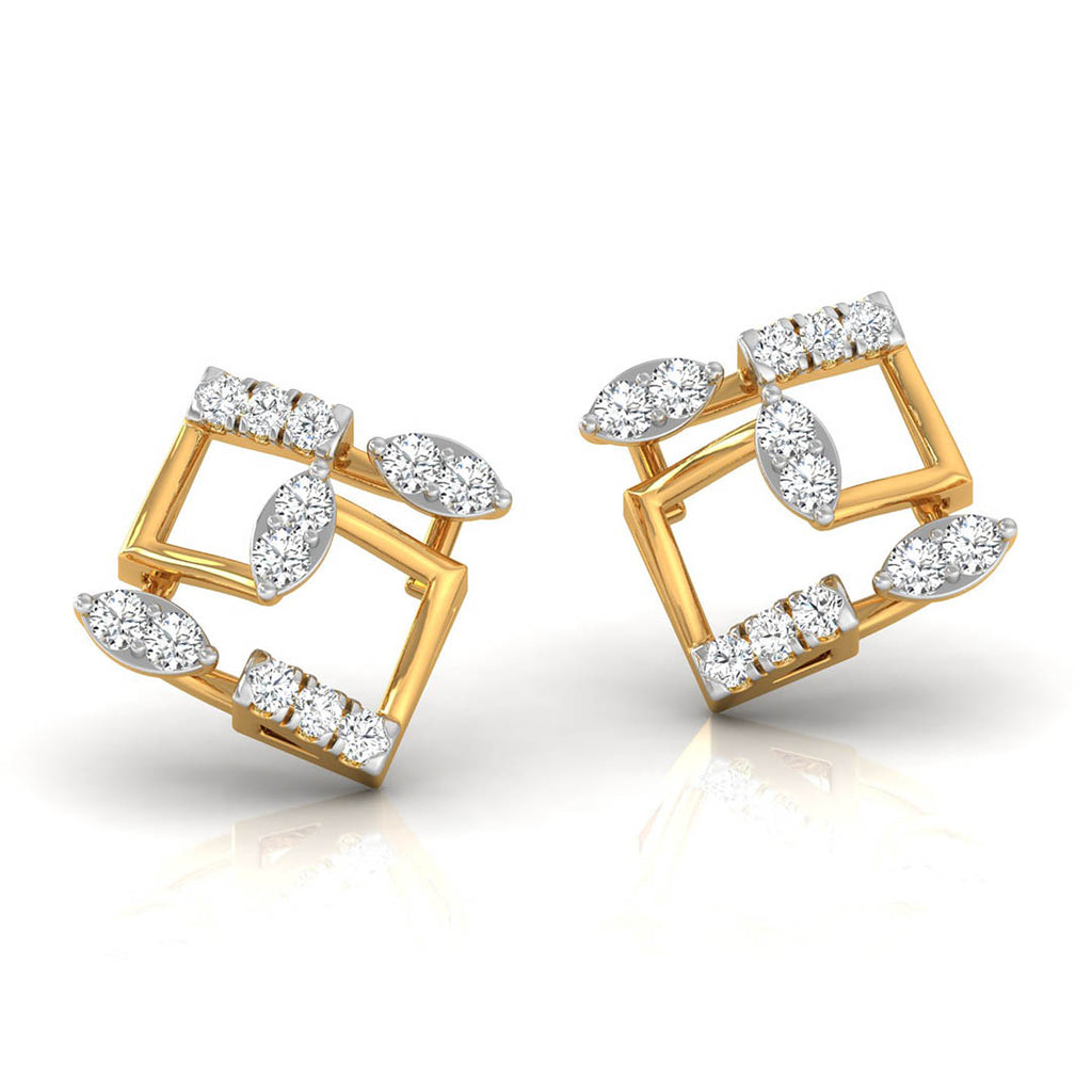 Daily Spark Kite Frame Diamond Stud Earrings