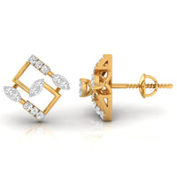 Daily Spark Kite Frame Diamond Stud Earrings