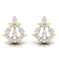 Daily Spark Crown Plume Diamond Stud Earrings