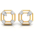 Daily Spark Octagon Deco Diamond Stud Earrings