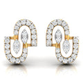 Daily Spark Linked Ovals Diamond Stud Earrings