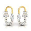 Daily Spark Link Loop Diamond Stud Earrings