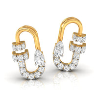 Daily Spark Link Loop Diamond Stud Earrings