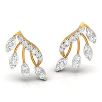 Daily Spark Laurel Vine Diamond Stud Earrings