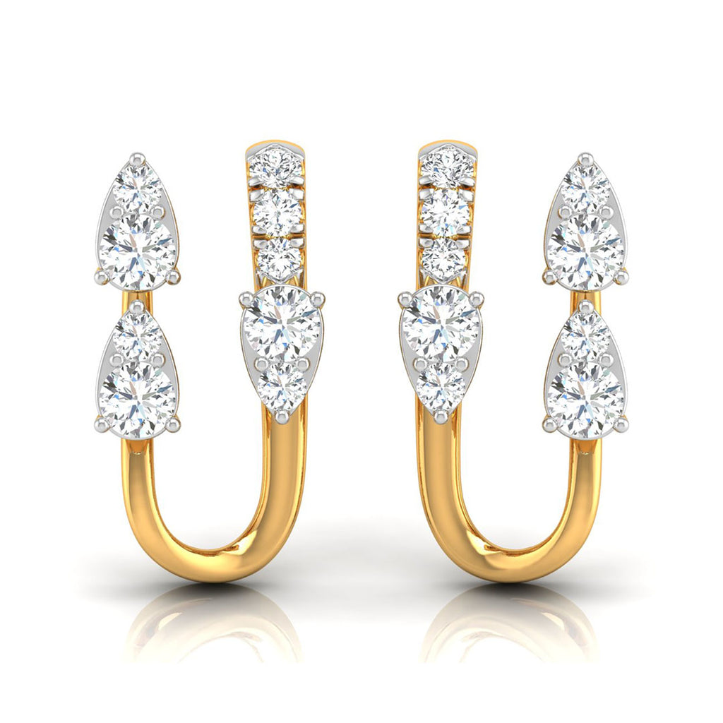 Daily Spark Wishbone Spray Diamond Stud Earrings