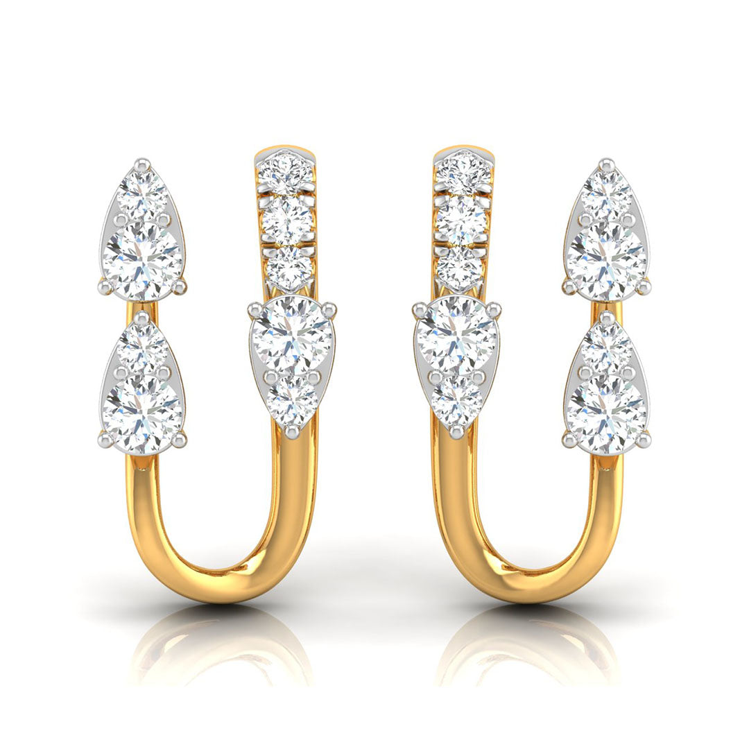 Daily Spark Wishbone Spray Diamond Stud Earrings