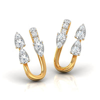 Daily Spark Wishbone Spray Diamond Stud Earrings