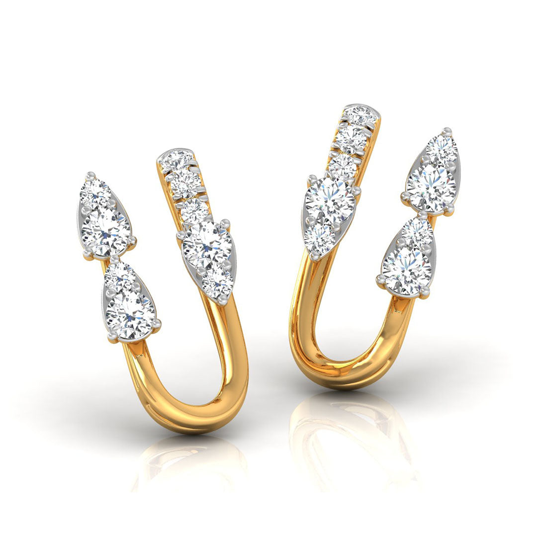 Daily Spark Wishbone Spray Diamond Stud Earrings