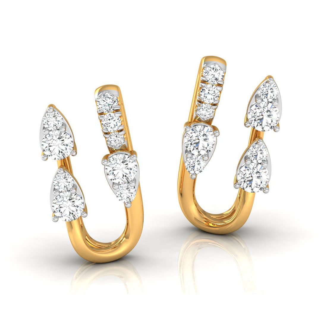 Daily Spark Wishbone Spray Diamond Stud Earrings
