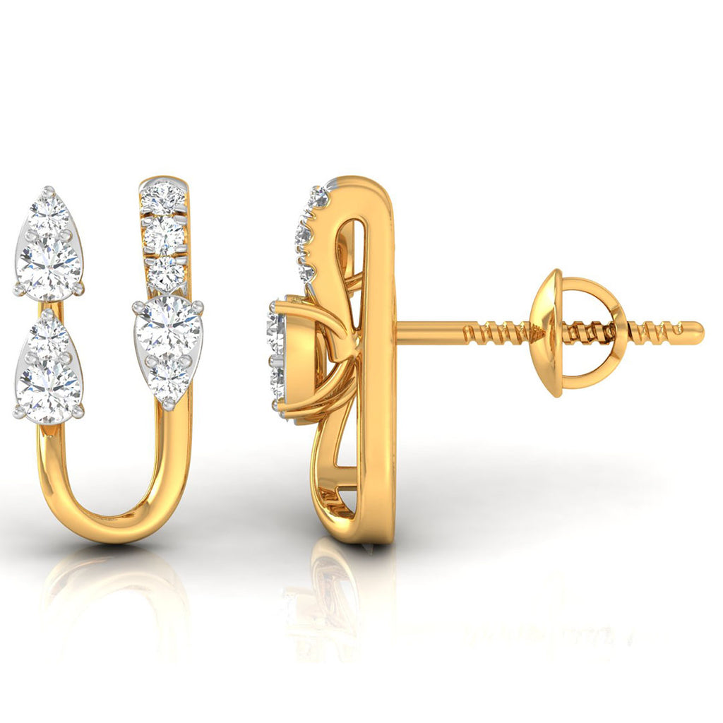 Daily Spark Wishbone Spray Diamond Stud Earrings