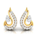 Daily Spark Paisley Swirl Diamond Stud Earrings