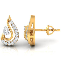 Daily Spark Paisley Swirl Diamond Stud Earrings