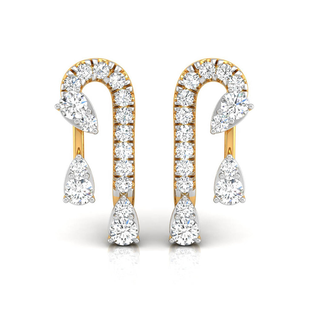 Daily Spark Arch Drop Diamond Stud Earrings