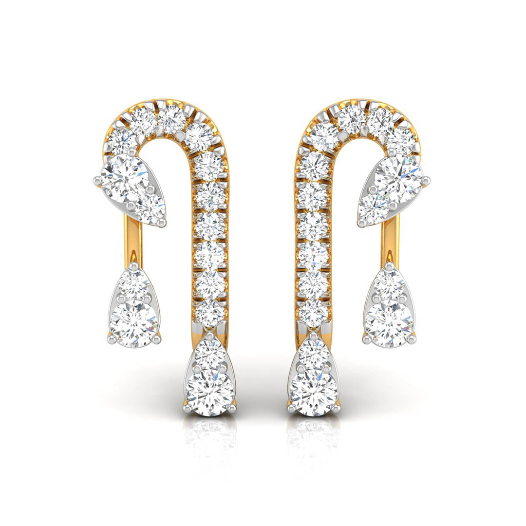 Daily Spark Arch Drop Diamond Stud Earrings