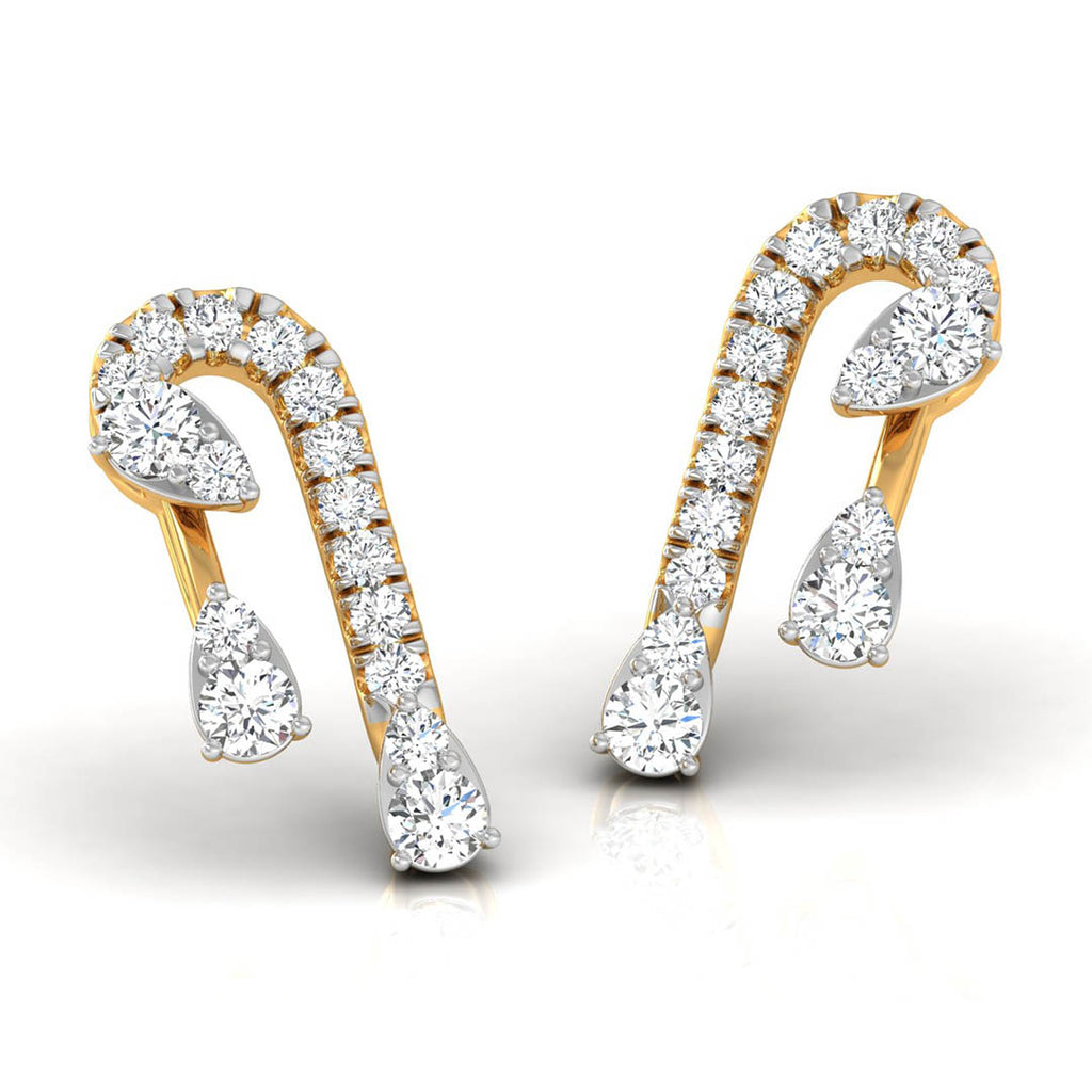 Daily Spark Arch Drop Diamond Stud Earrings