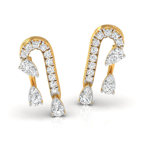 Daily Spark Arch Drop Diamond Stud Earrings