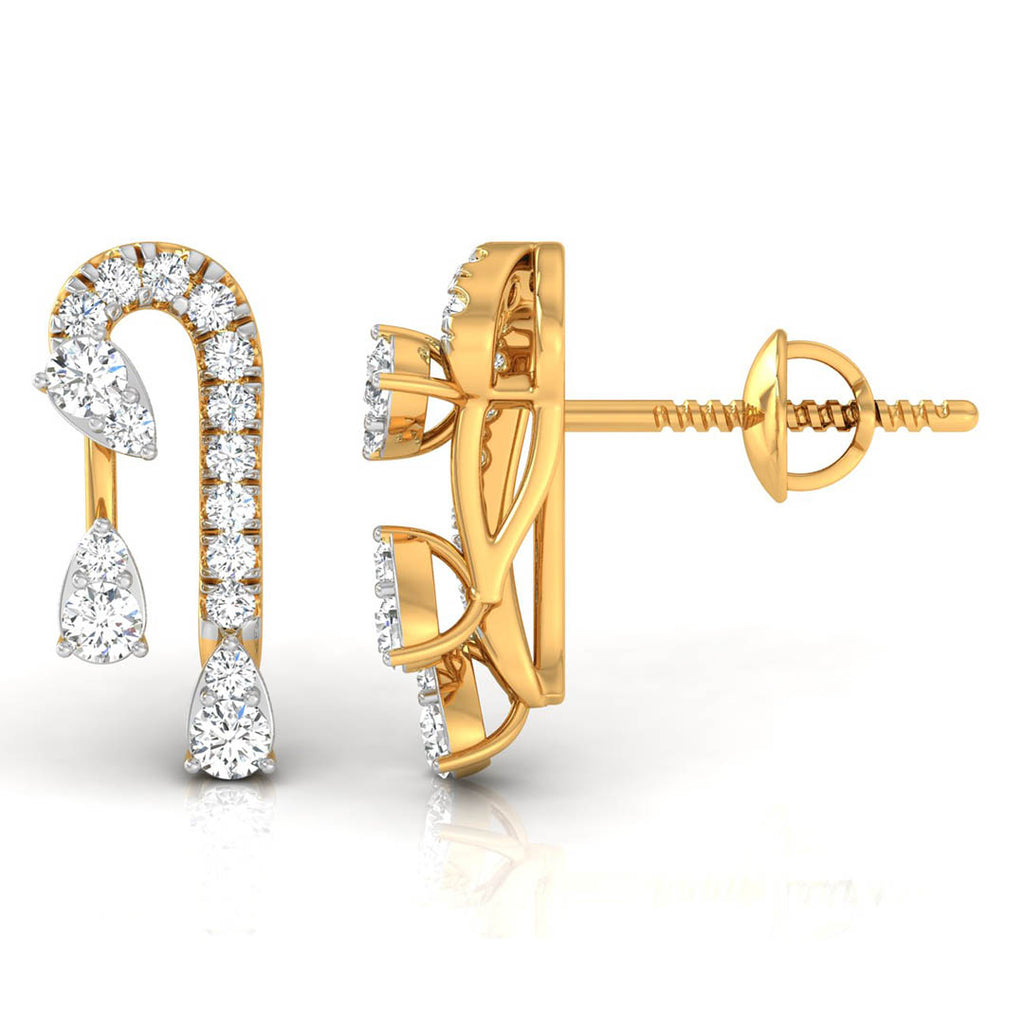 Daily Spark Arch Drop Diamond Stud Earrings