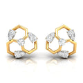 Daily Spark Hex Cluster Diamond Stud Earrings