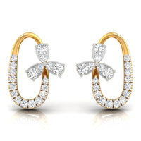 Daily Spark Oval Blossom Diamond Stud Earrings