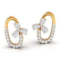 Daily Spark Oval Blossom Diamond Stud Earrings