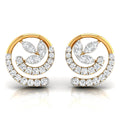 Daily Spark Spiral Bloom Diamond Stud Earrings