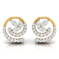 Daily Spark Spiral Bloom Diamond Stud Earrings