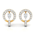 Daily Spark Circle Drop Diamond Stud Earrings