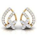 Daily Spark Lotus Petal Diamond Stud Earrings